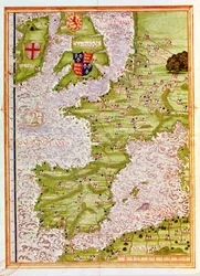 Fol.9v Kart over Vest-Europa, fra 